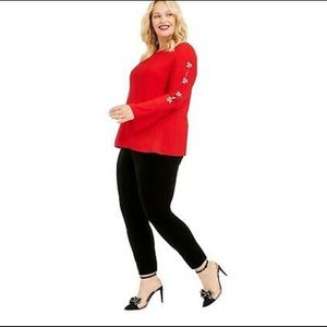 INC Women’s Black Pants Plus Skinny Leg Regular Mid Rise 26W 28 W